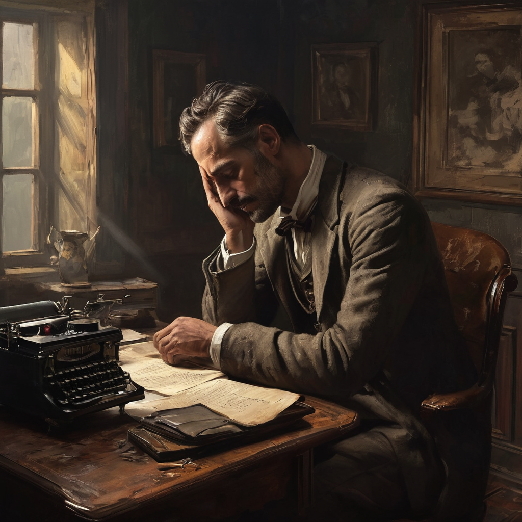Man Sitting at Desk